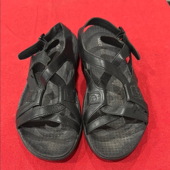 Merrell Black Sandals Durable Comfort Hiking - Picture 1 of 4